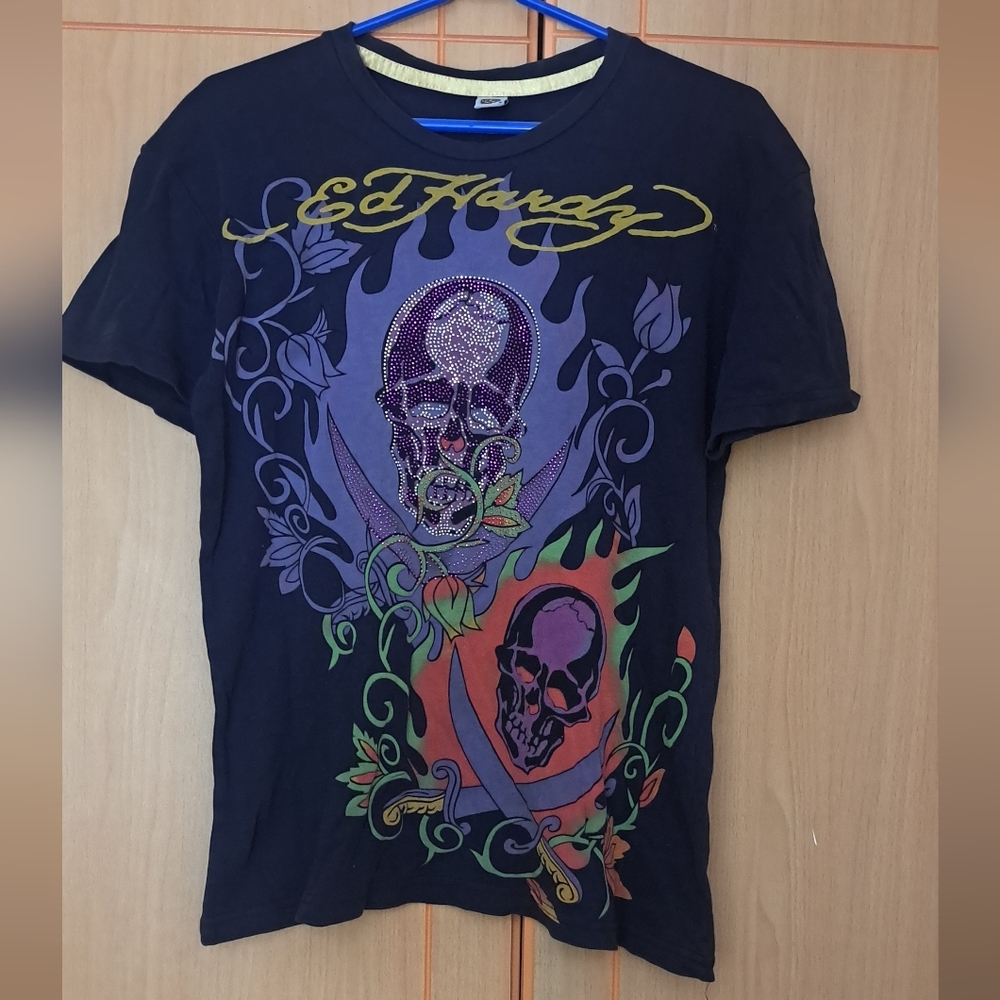 ED HARDY Psychedelic Skull Tee